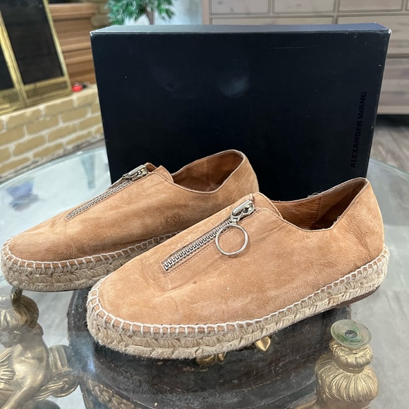 ALEXANDER WANG Devon nubuck zip front espadrille shoes - Picture 16 of 16